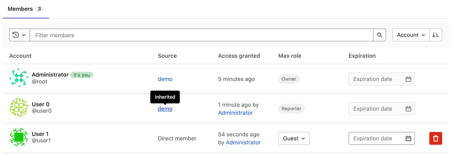 프로젝트 멤버 페이지
