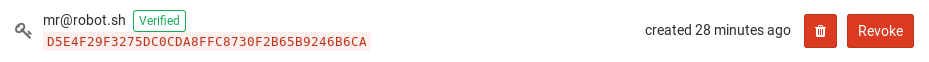 GPG 키 단일 페이지